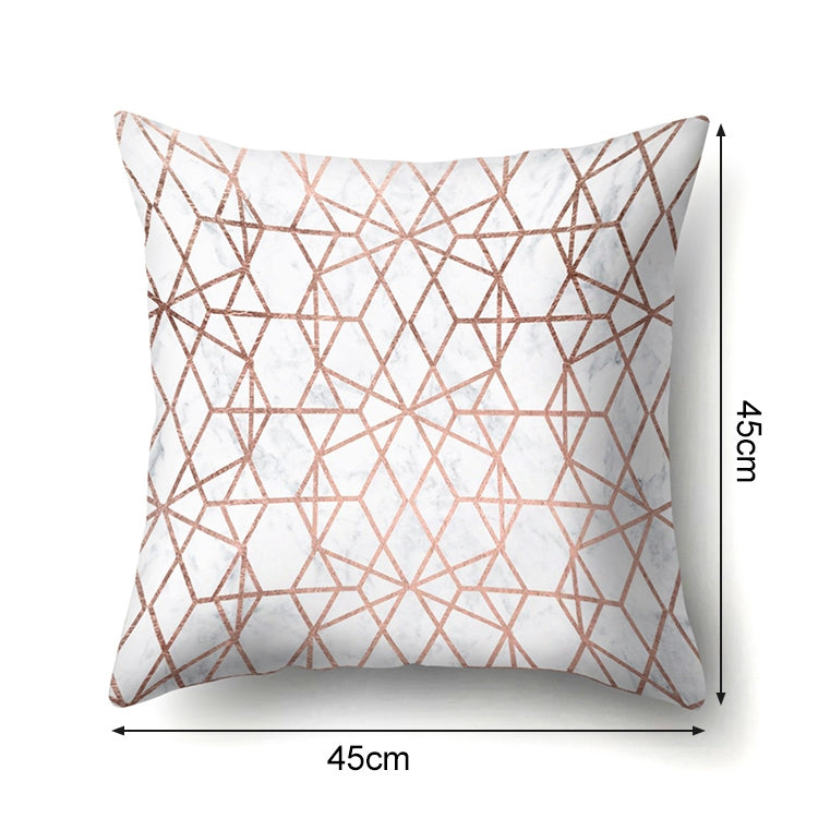2 PCS Pink Geometric  Pillow Case Waist Square 45cm*45cm Decorative Pillowcases Patterned graphic pillowcase
