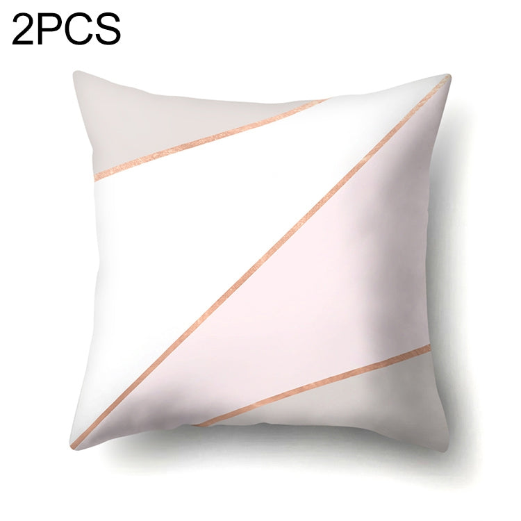 2 PCS Pink Geometric  Pillow Case Waist Square 45cm*45cm Decorative Pillowcases Patterned graphic pillowcase