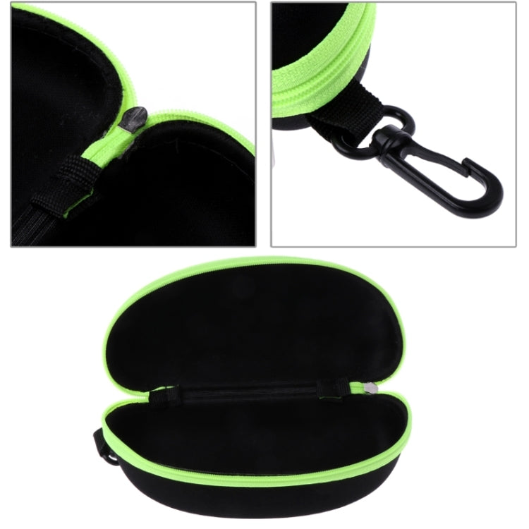 2 PCS Portable Zipper Eye Glasses Sunglasses Eyewear Shell Hard Case Protector Box, Random Color Delivery