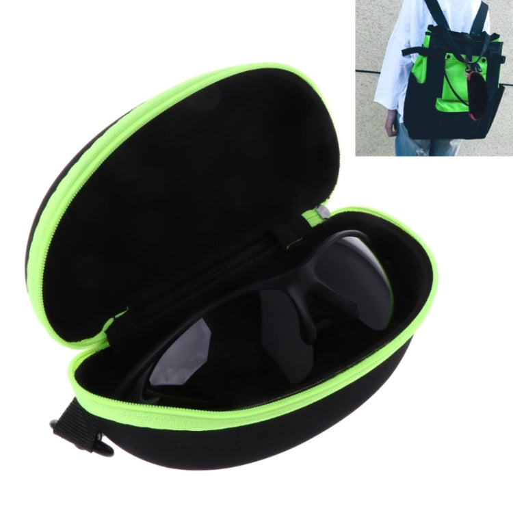2 PCS Portable Zipper Eye Glasses Sunglasses Eyewear Shell Hard Case Protector Box, Random Color Delivery