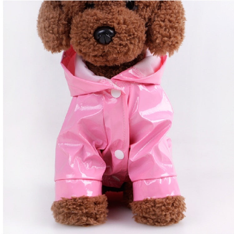 Pet Raincoat Cat Clothes PU Reflective Dog Hooded Raincoat, Size:S