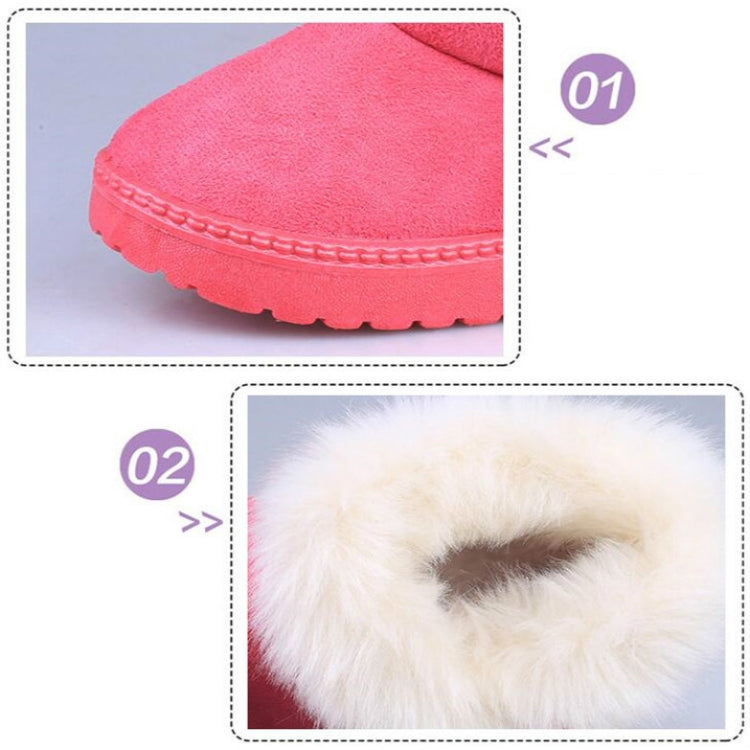 Children Snow Boots Thick Warm Shoes Suede Buckle, Size:29