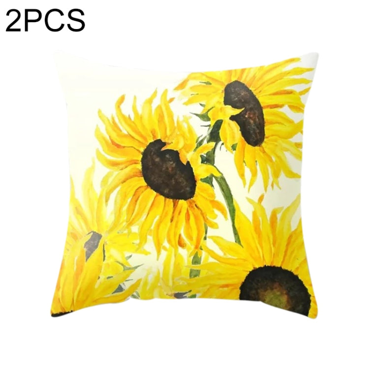 2 PCS 45x45cm Yellow Striped Pillowcase Geometric Throw Cushion Pillow Cover Printing Cushion Pillow Case Bedroom Office