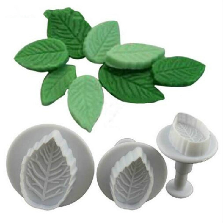 6 PCS Cake Rose Leaf Plunger Fondant Decorating Craft Mold Cutter