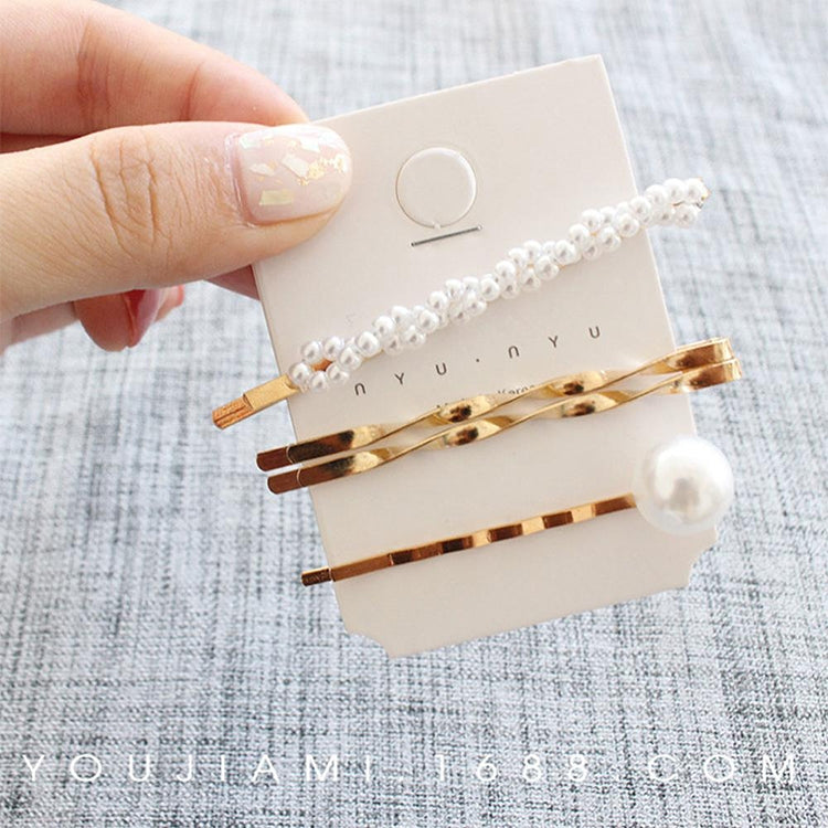 Fashion Jewelry Hairpins Clips Plated Women Pearl Hair Clips Bridal Headdress