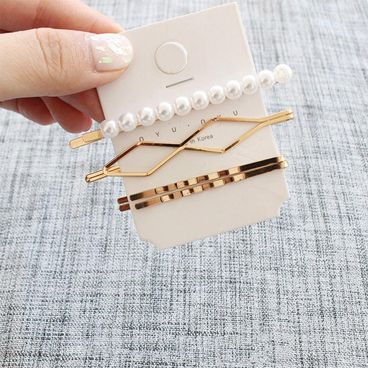 Fashion Jewelry Hairpins Clips Plated Women Pearl Hair Clips Bridal Headdress