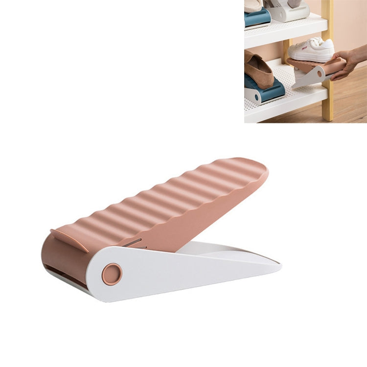 2 PCS Household Adjustable Storage Dustproof Slippers Rack Shoe Cabinet Partition Layered Shoe Support Rack