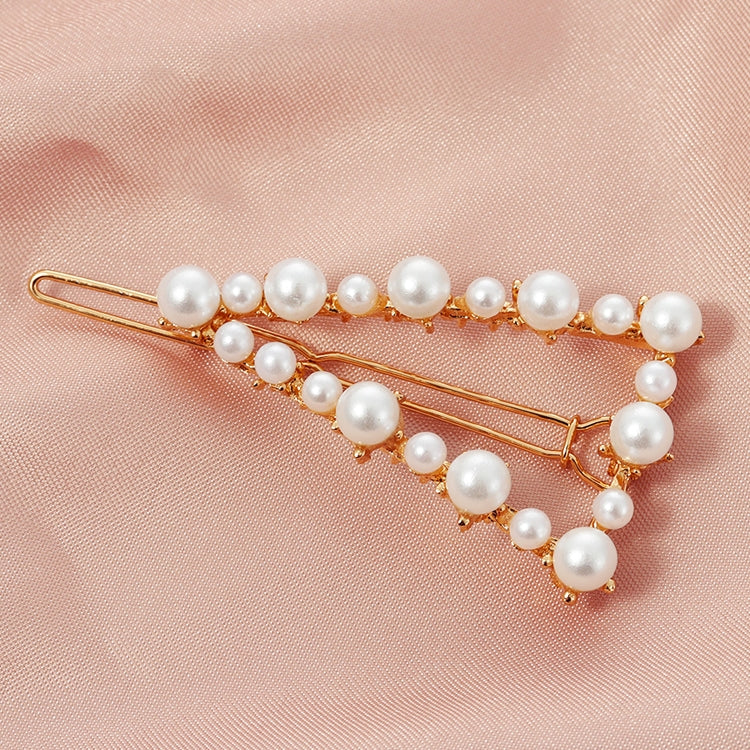 Geometric Irregular Pearl Hairpins Girls Delicate Hair Grip