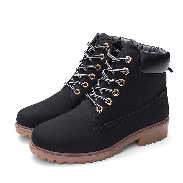 Couple Casual Big Head Warm Shoes Martin Boots, Size:36