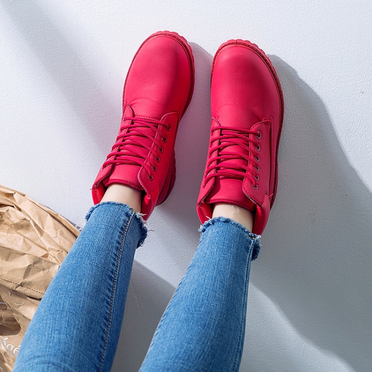 Couple Casual Big Head Warm Shoes Martin Boots, Size:37