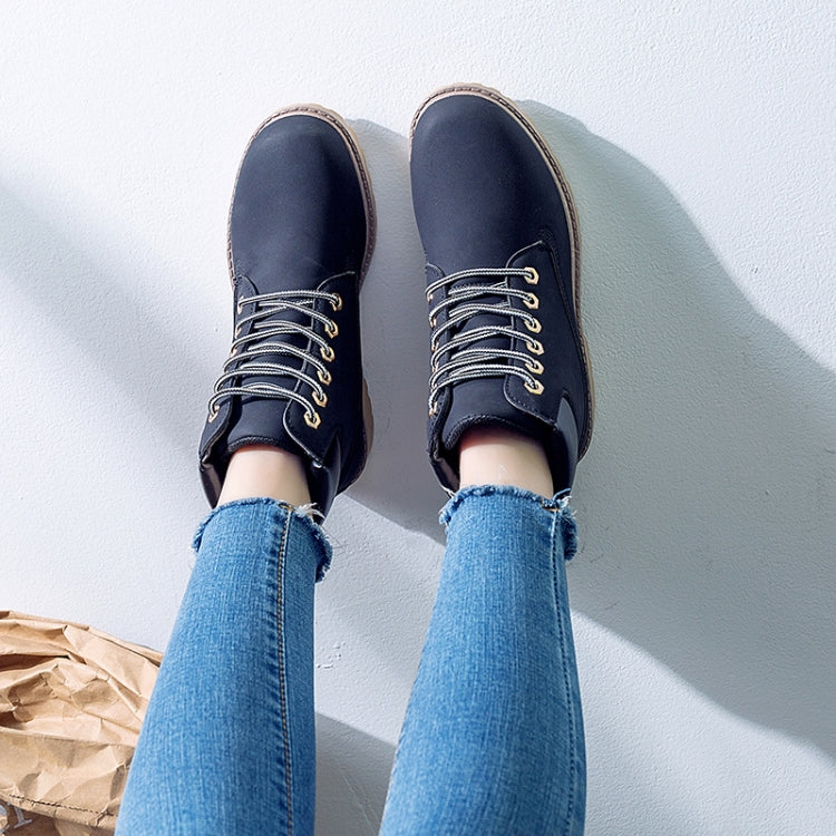 Couple Casual Big Head Warm Shoes Martin Boots, Size:38