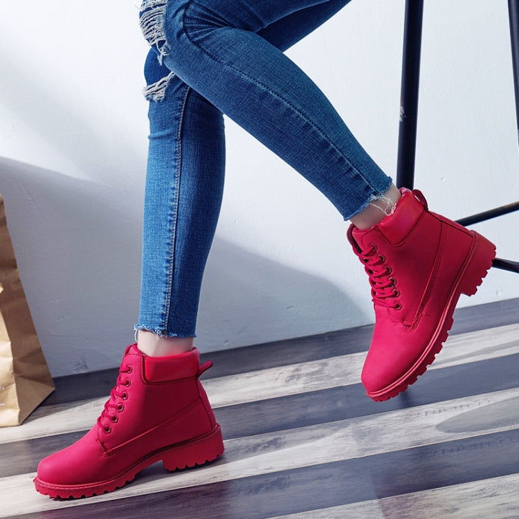 Couple Casual Big Head Warm Shoes Martin Boots, Size:39
