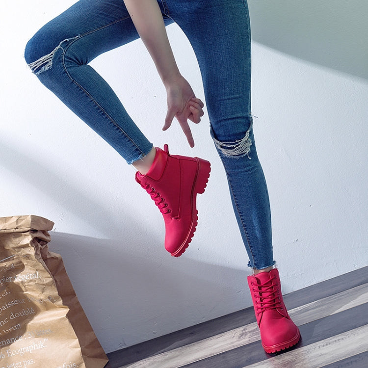 Couple Casual Big Head Warm Shoes Martin Boots, Size:39