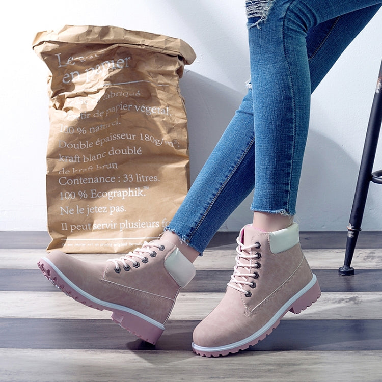 Couple Casual Big Head Warm Shoes Martin Boots, Size:40