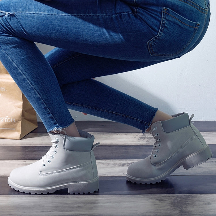 Couple Casual Big Head Warm Shoes Martin Boots, Size:40