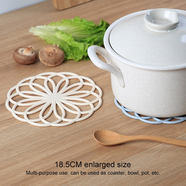 10 PCS Creative Hollow Flower Shape Ktchen Household Non-slip Anti-scalding Insulation Tableware Cup Mat(Pink)