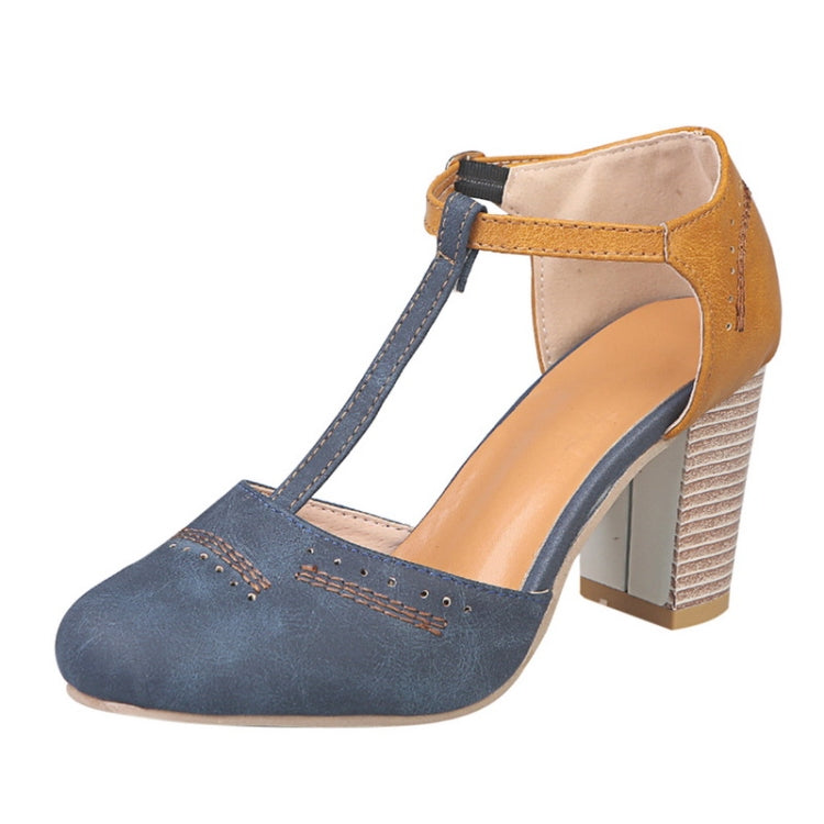 Thick Heel Suede Versatile High Heel Sandals for Women, Shoe Size:35