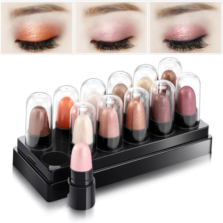 12 PCS Mini Size Mousse Eye Shadow Pen Eye Shadow Pencil Eye Makeup Eyeliner 12 Color Optional Makeup Tools