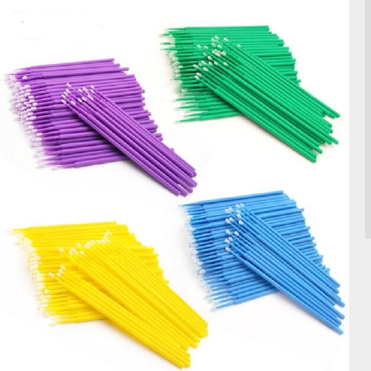 3 PCS One-time Quick Unloading Eyelash Cleaning Stick A Bag of 100 Sticks Random Color Delivery