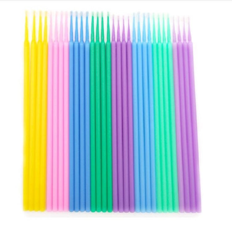 3 PCS One-time Quick Unloading Eyelash Cleaning Stick A Bag of 100 Sticks Random Color Delivery