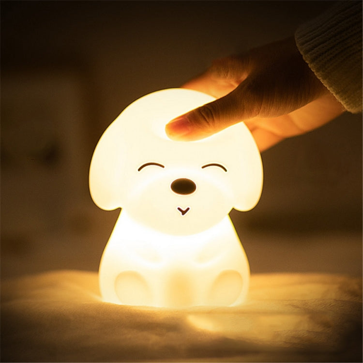 Creative Dog Silicone Pat Colorful Changing Dream Table Lamp Night Light