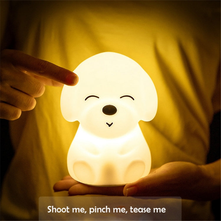 Creative Dog Silicone Pat Colorful Changing Dream Table Lamp Night Light