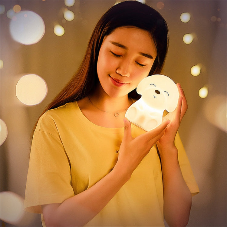 Creative Dog Silicone Pat Colorful Changing Dream Table Lamp Night Light