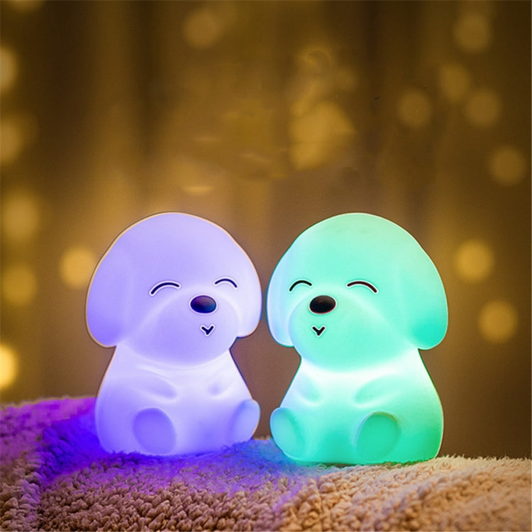 Creative Dog Silicone Pat Colorful Changing Dream Table Lamp Night Light