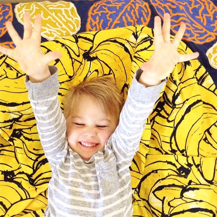 Super Comfortable Banana Pattern Beanbag Lazy Couch for Adult or Child