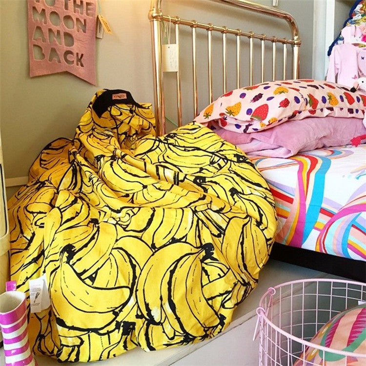 Super Comfortable Banana Pattern Beanbag Lazy Couch for Adult or Child