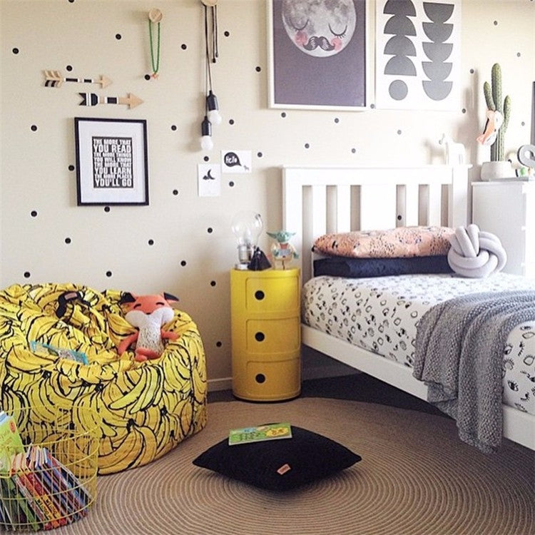 Super Comfortable Banana Pattern Beanbag Lazy Couch for Adult or Child