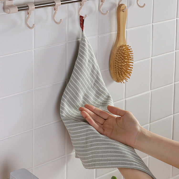 3 PCS Striped Microfiber Square Face Towels Absorbent(Pink)