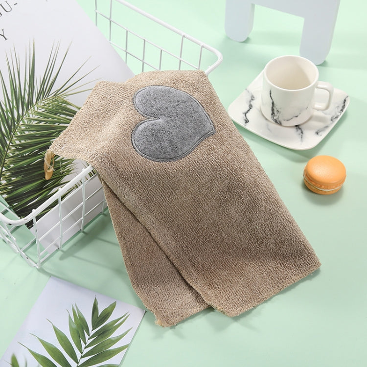 Kitchen Cute Love Heart Pattern Soft Hand Towel Cleaning Dish Microfiber Wipe Table Cloth