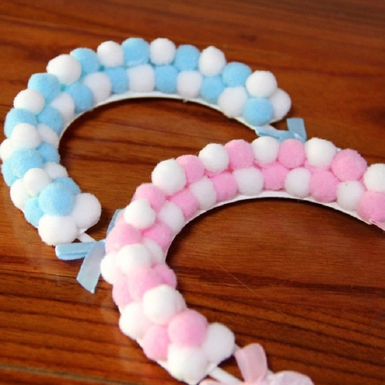 2 PCS Creative Cake Card Arch Hair Ball Birthday Baking Cake Card Decoration