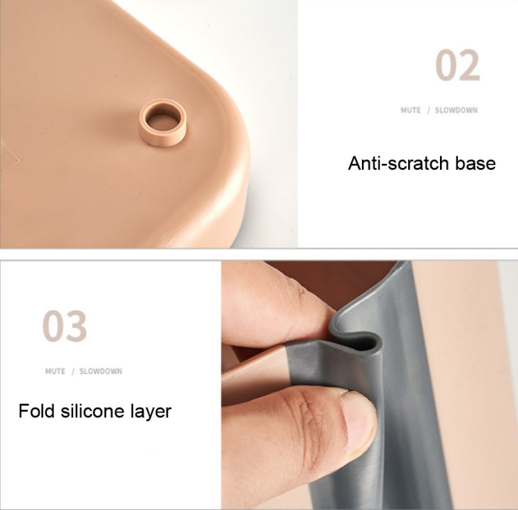 Cabinet Door Kitchen Household Plastic Wall-mounted Folding Sanitary Trash Can(White)