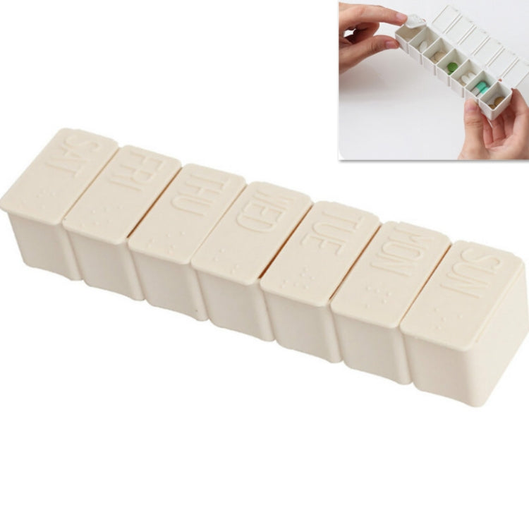 Cute Mini Travel Portable Seven-grid Plastic Pill Box