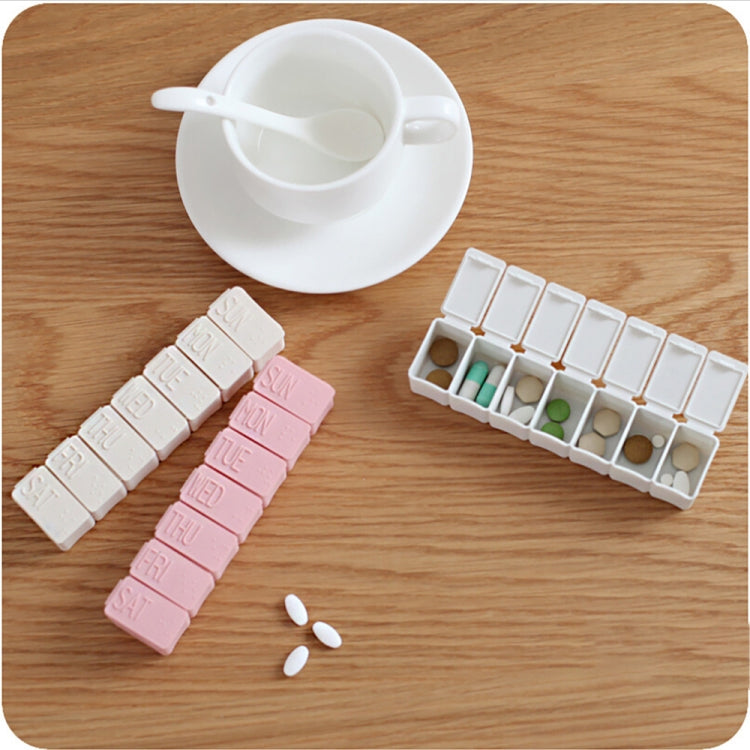 Cute Mini Travel Portable Seven-grid Plastic Pill Box