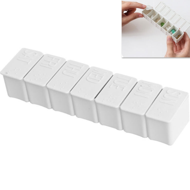Cute Mini Travel Portable Seven-grid Plastic Pill Box