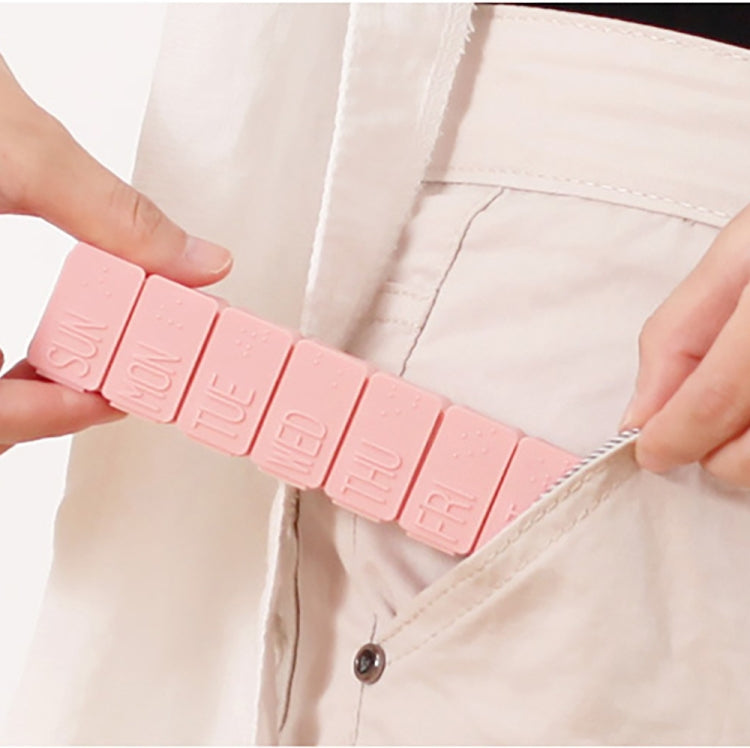 Cute Mini Travel Portable Seven-grid Plastic Pill Box