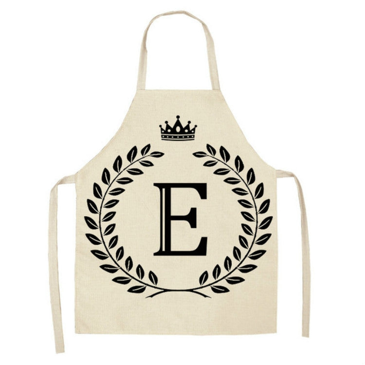 Creative Cotton Linen Sleeveless Letter Apron, Size:47x38cm