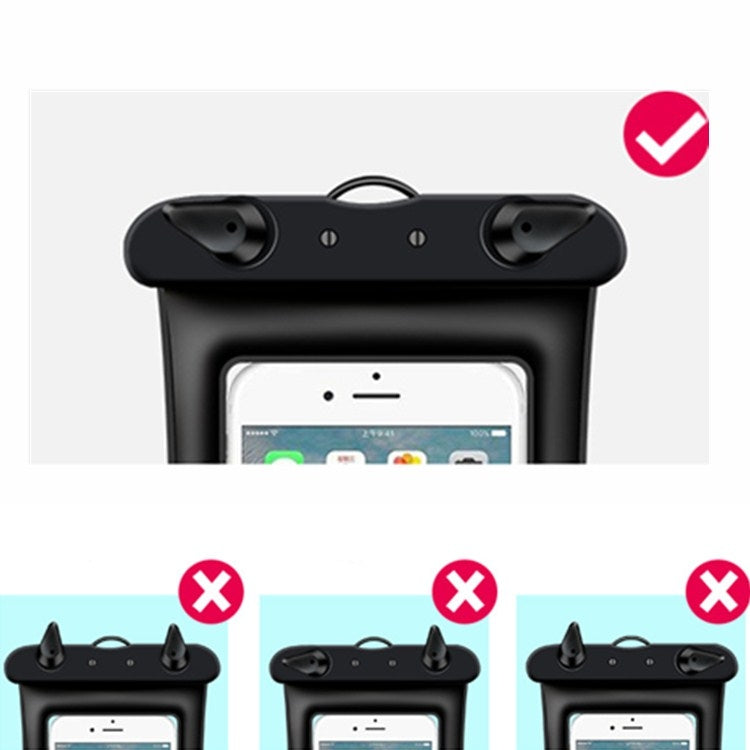 5 PCS Suitable For 5.2-6.8 Inch Mobile Phone Floating Inflatable Airbag Mobile Phone Waterproof Bag(Random Color)