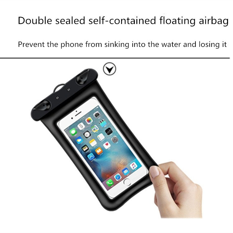 5 PCS Suitable For 5.2-6.8 Inch Mobile Phone Floating Inflatable Airbag Mobile Phone Waterproof Bag(Random Color)