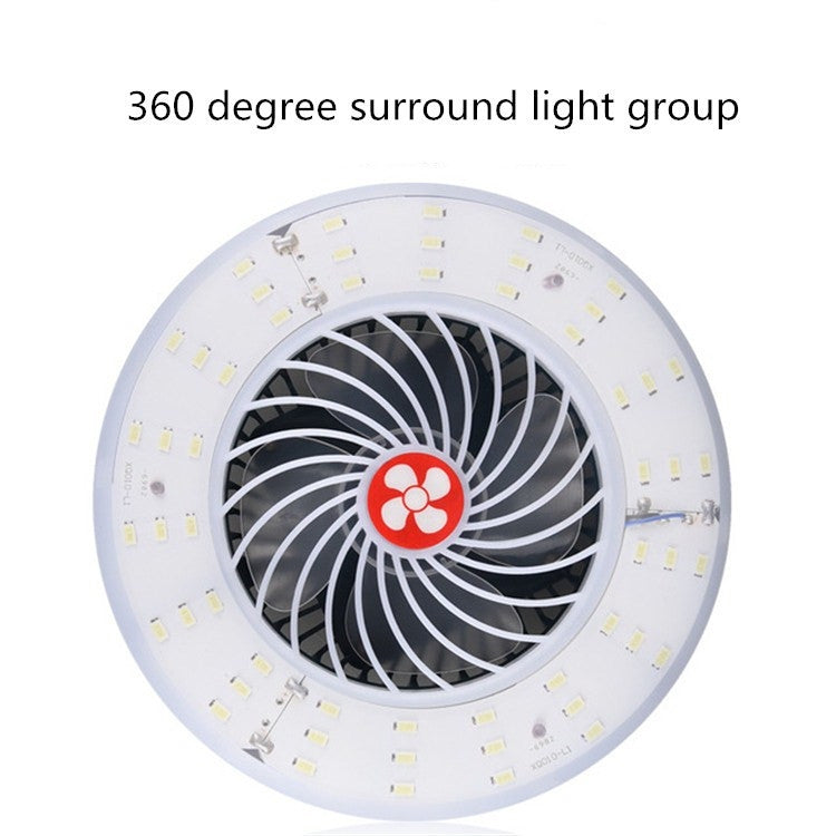 USB Rechargeable Fan Lamp Live Broadcast Multi-function Tent Camping Lamp, Style:Fan Light + Bracket