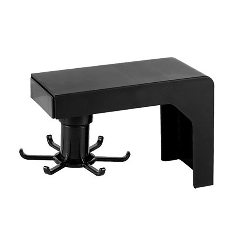 2 PCS Retractable Rotating Kitchen Rack Without Punching Wall Hanging Wall Rack Multi-function 6-hook