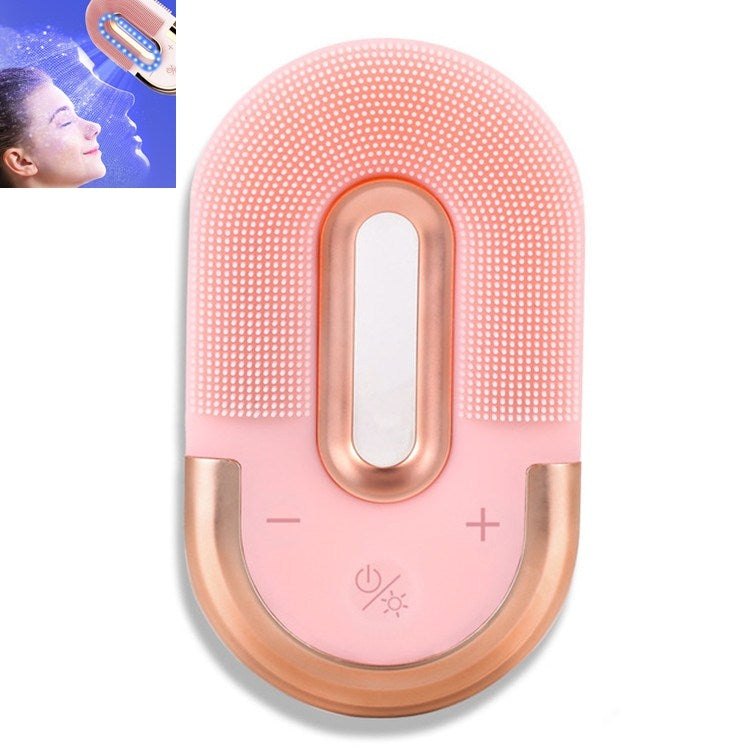 Wireless Hot Compress Face Washing Instrument Ultrasonic Cleansing Instrument Pore Cleaning Electric Silicone Beauty Brush