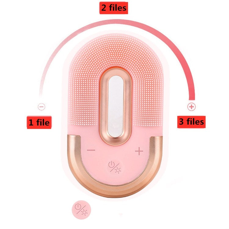 Wireless Hot Compress Face Washing Instrument Ultrasonic Cleansing Instrument Pore Cleaning Electric Silicone Beauty Brush