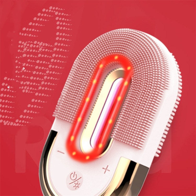 Wireless Hot Compress Face Washing Instrument Ultrasonic Cleansing Instrument Pore Cleaning Electric Silicone Beauty Brush
