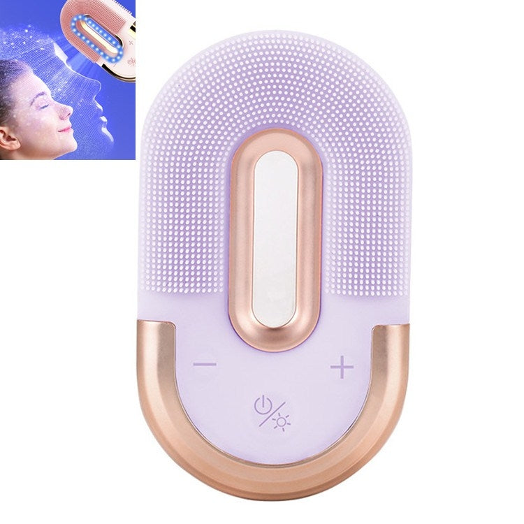 Wireless Hot Compress Face Washing Instrument Ultrasonic Cleansing Instrument Pore Cleaning Electric Silicone Beauty Brush