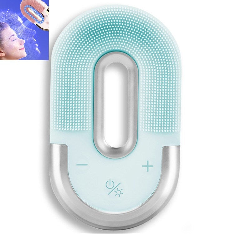 Wireless Hot Compress Face Washing Instrument Ultrasonic Cleansing Instrument Pore Cleaning Electric Silicone Beauty Brush