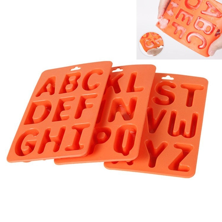 A-Z 3 in 1 Letter Ice Cube Ice Box Silicone Ice Tray Set